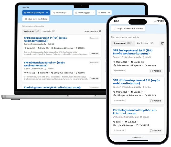 priority listing mockup koulutus.fi